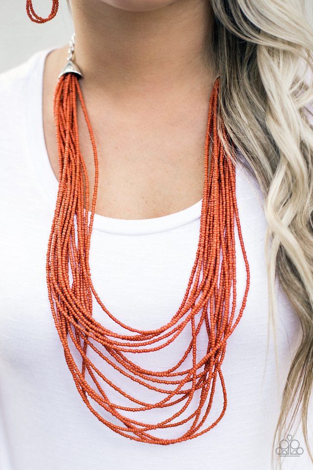 Paparazzi ~ The Bead Scene - Orange Necklace