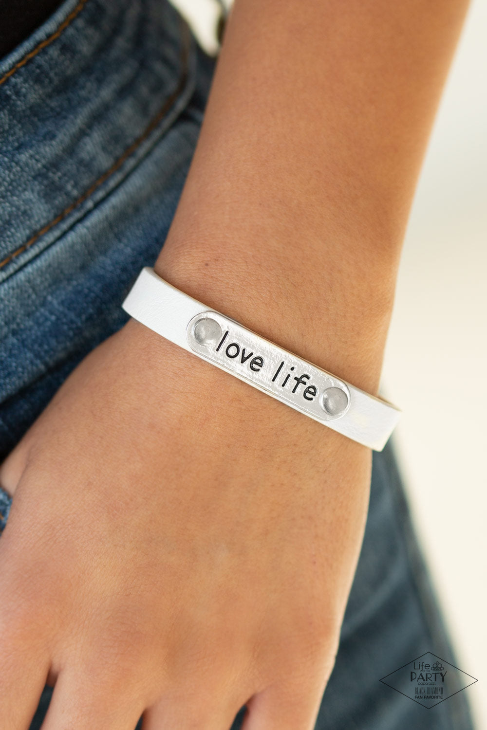 Paparazzi ~ Love Life - White Bracelet