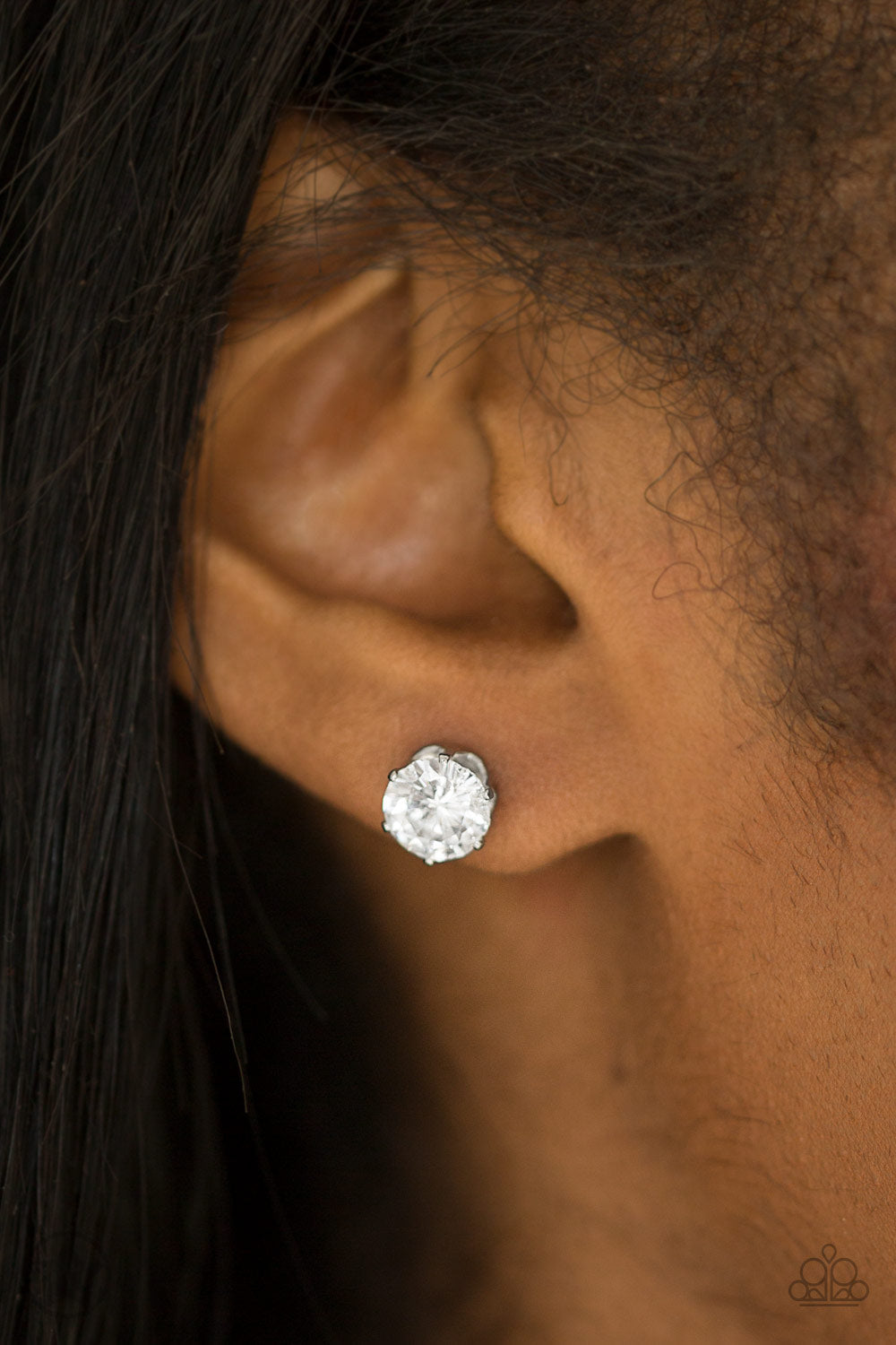 Paparazzi ~ Just In TIMELESS - White Post Earrings
