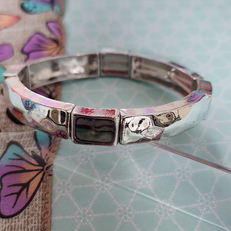 Paparazzi ~ Admirable Abalone - Blue Bracelet