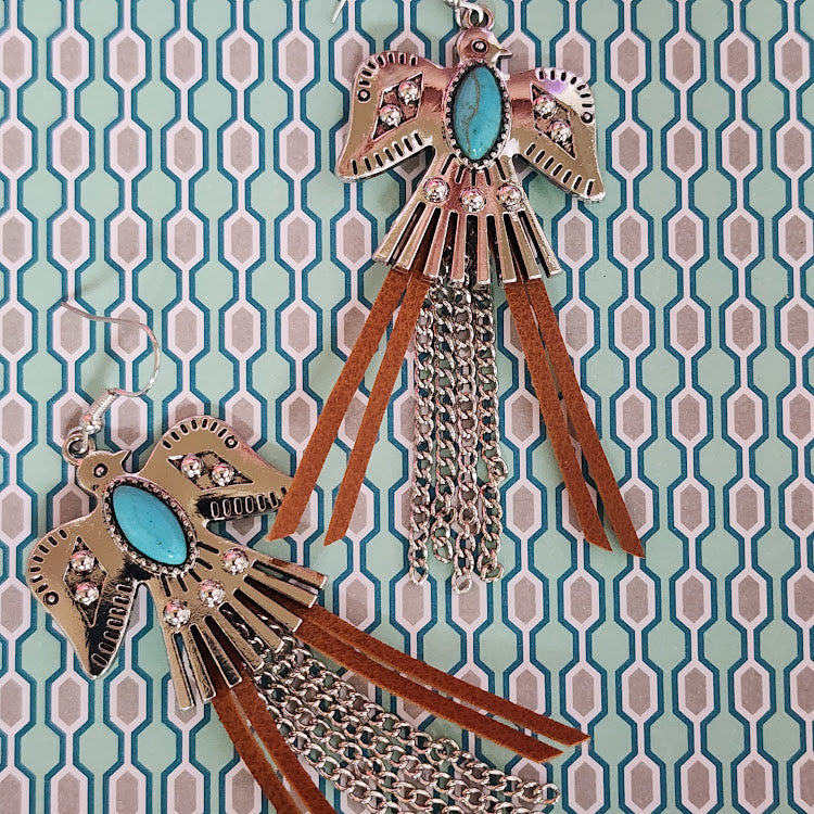 Paparazzi ~ Southwestern Selfie - Blue Earrings