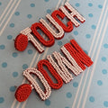 Paparazzi ~ Touchdown Texture - Red Post Earrings