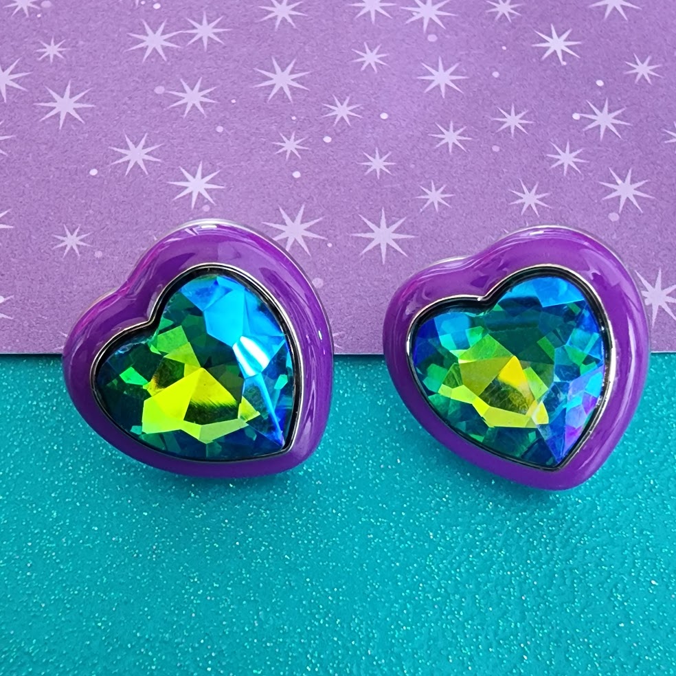 Paparazzi ~ Heartfelt Haute - Purple Post Earrings
