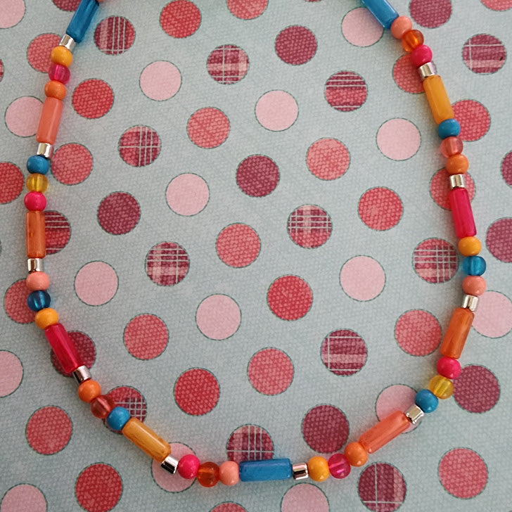 Paparazzi ~ Beaded Beginner - Orange Necklace