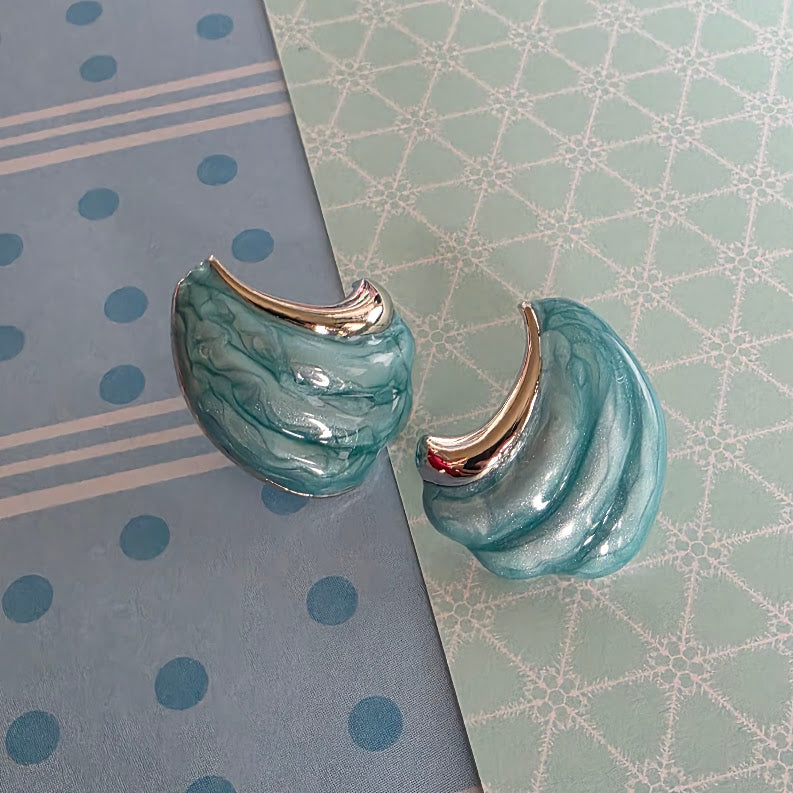 Paparazzi ~ Whimsical Waves - Blue Post Earrings