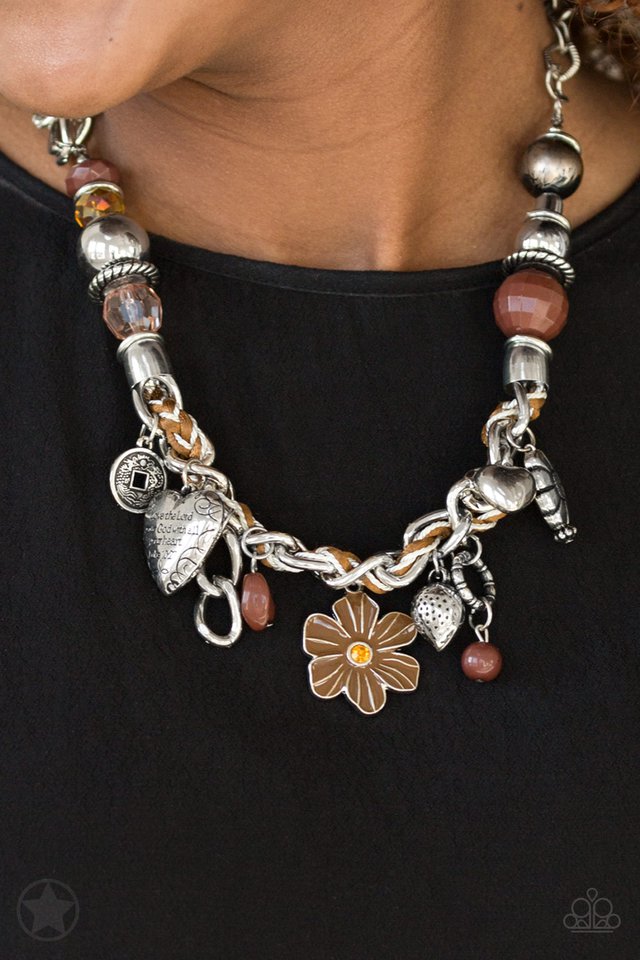 Paparazzi ~ Charmed, I Am Sure - Brown Necklace