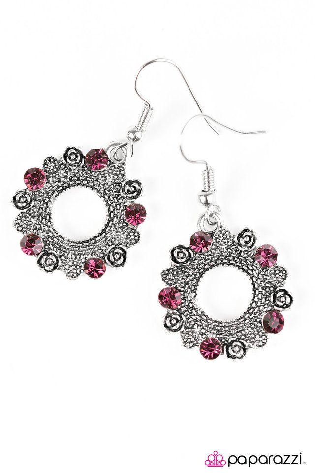 Paparazzi ~ Royal Rose Garden - Purple Earrings