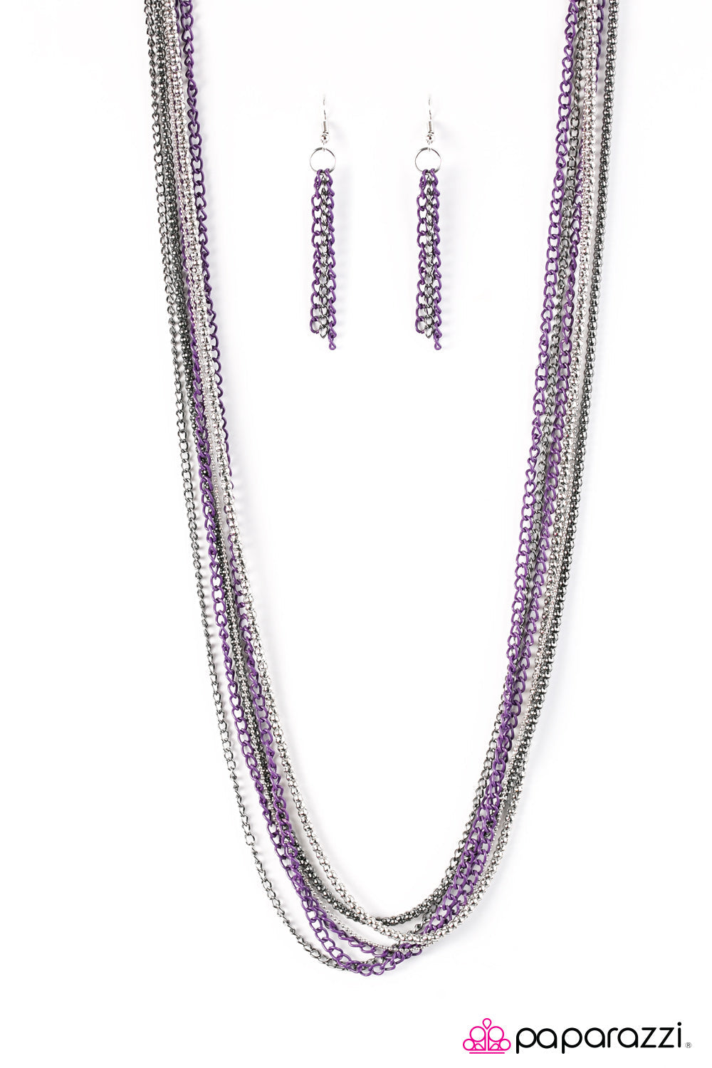 Paparazzi ~ Colorful Calamity - Purple Necklace