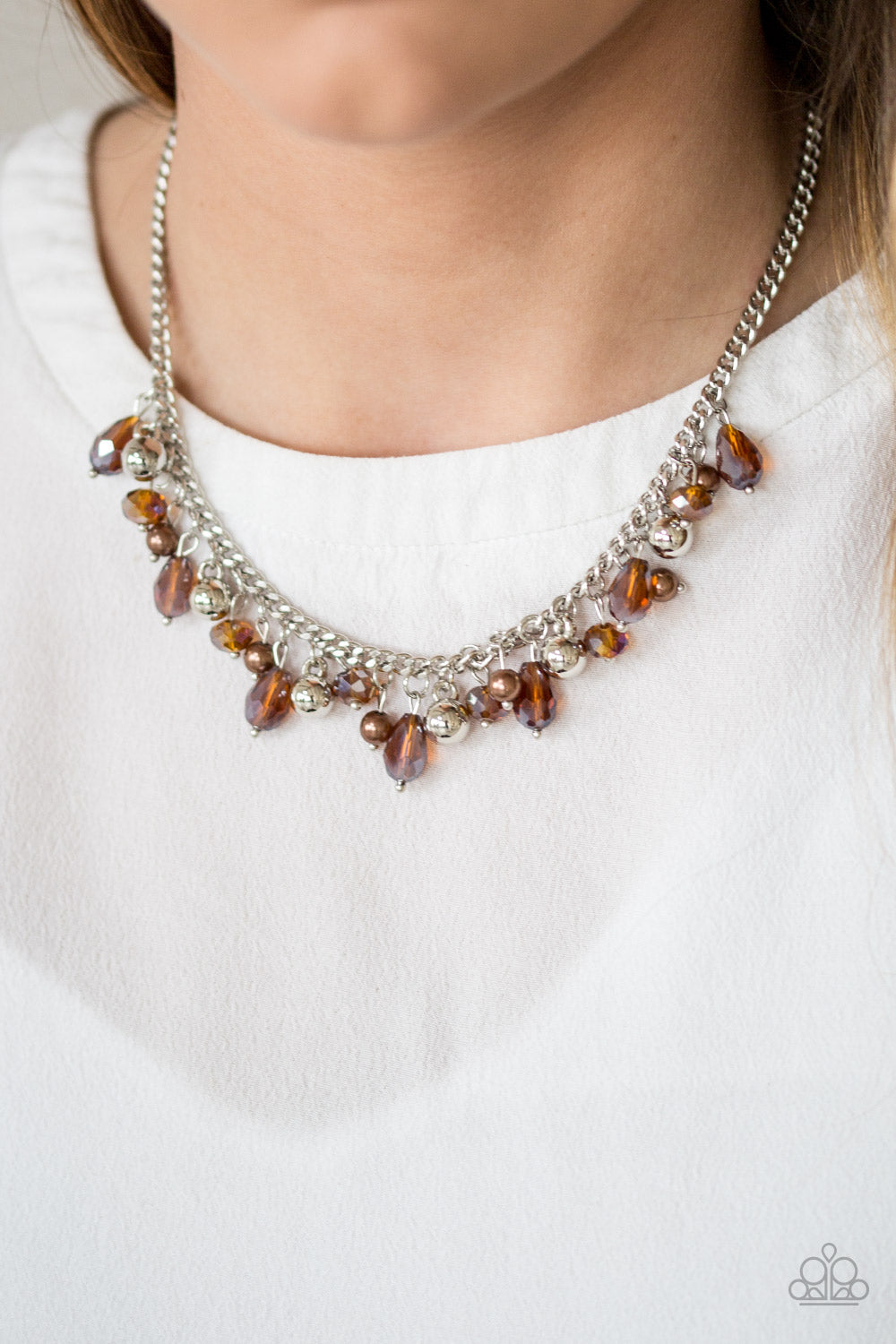 Paparazzi ~ Glammed If I Do, Glammed If I Dont - Brown Necklace