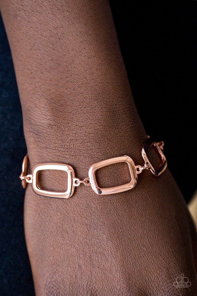 Paparazzi ~ Basic Geometry - Copper Bracelet