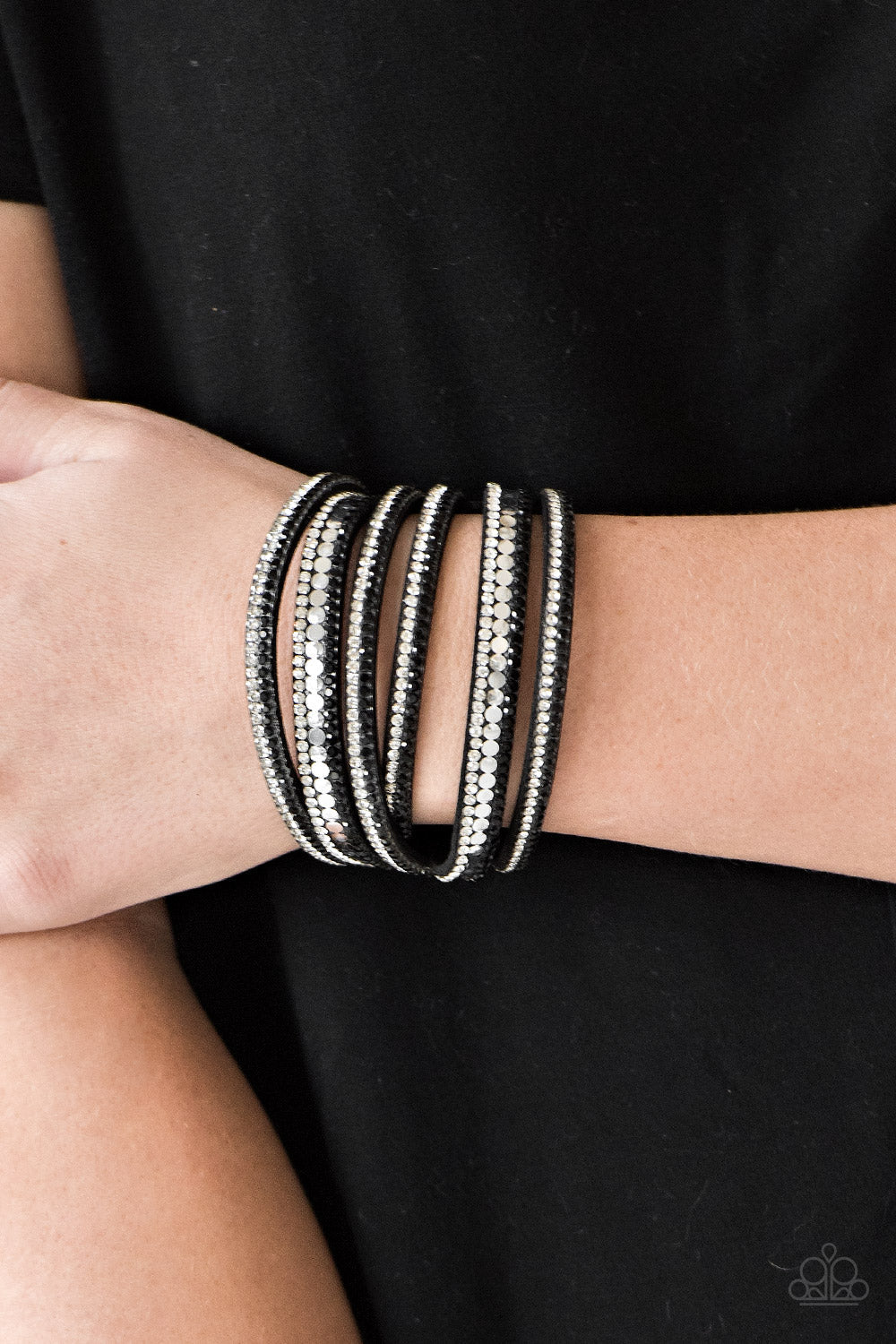 Paparazzi ~ Rock Star Attitude - Black Bracelet
