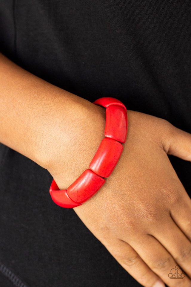 Paparazzi ~ Peace Out - Red Bracelet