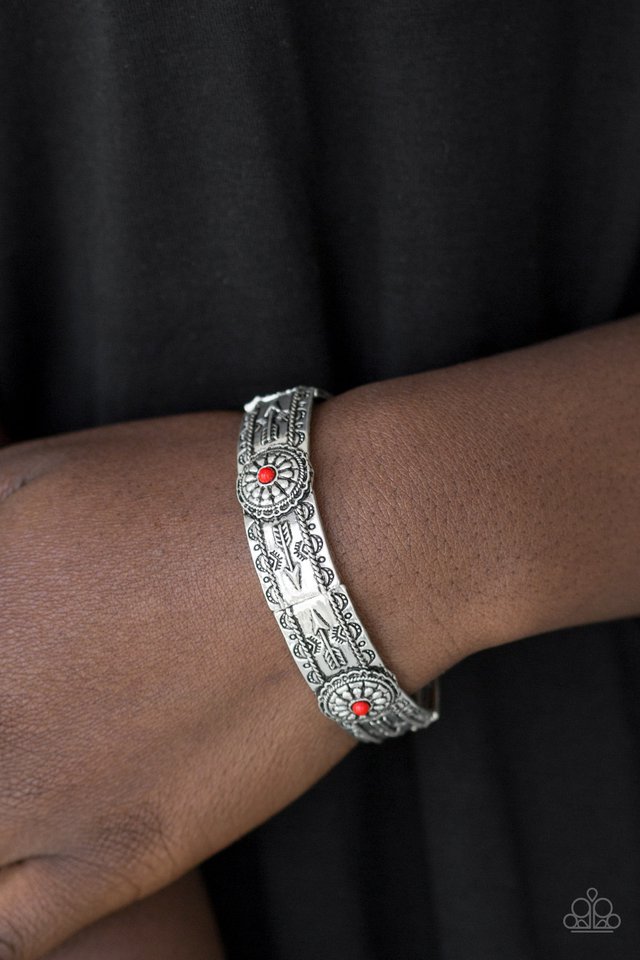 Paparazzi ~ Southern Borders - Red Bracelet