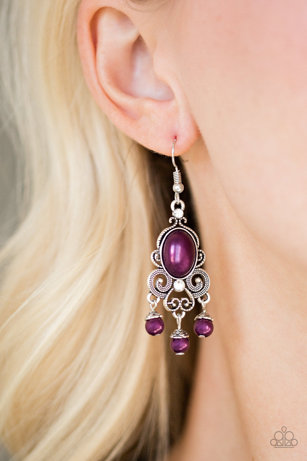 Paparazzi ~ I Better Get GLOWING - Purple Earrings