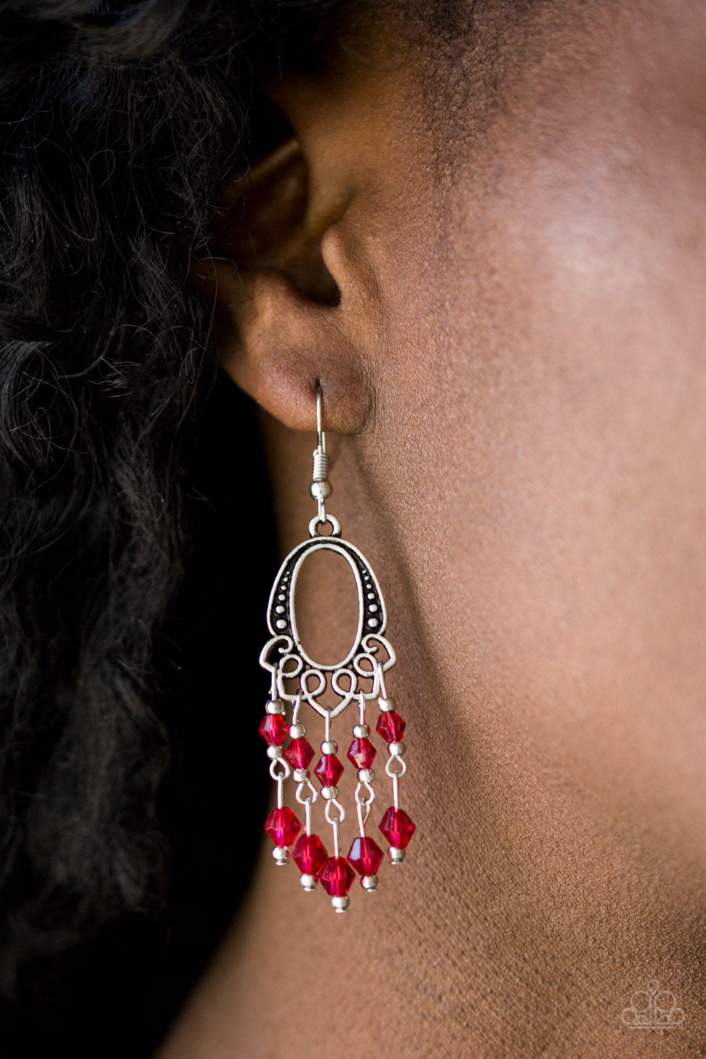 Paparazzi ~ Not The Only Fish In The Sea - Red Earrings