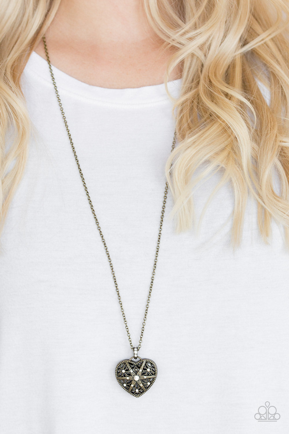Paparazzi ~ Casanova Charm - Brass Necklace