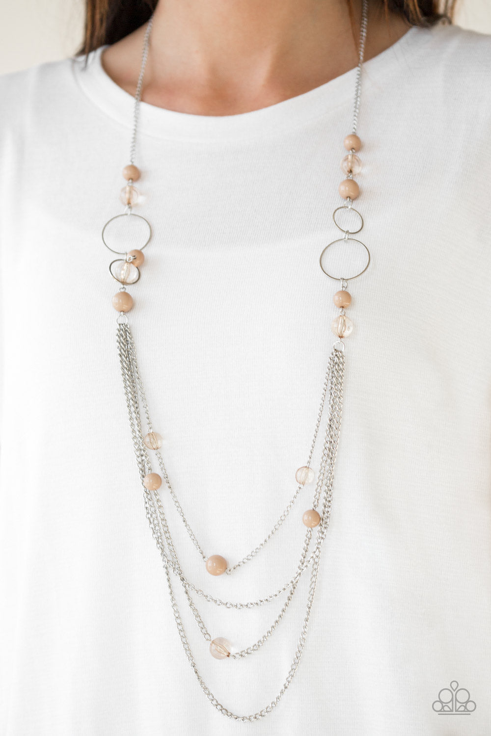 Paparazzi ~ Bubbly Bright - Brown Necklace