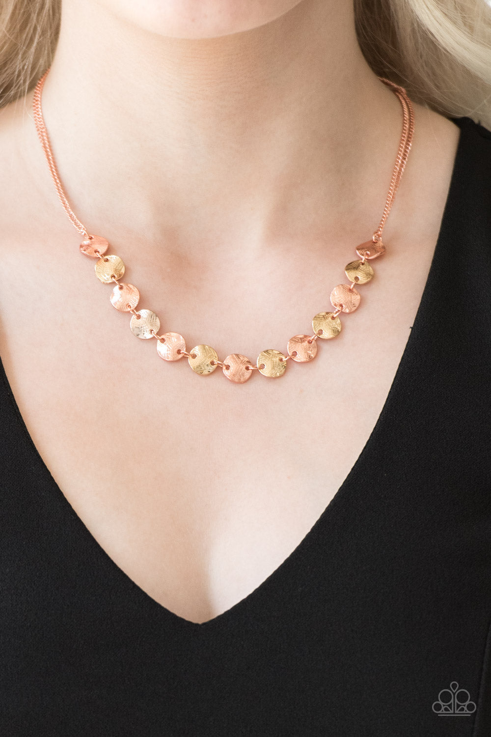 Paparazzi ~ Simple Sheen - Copper Necklace