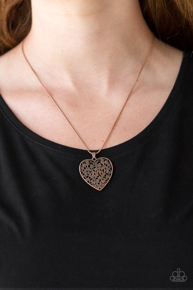 Paparazzi ~ Look Into Your Heart - Copper Necklace