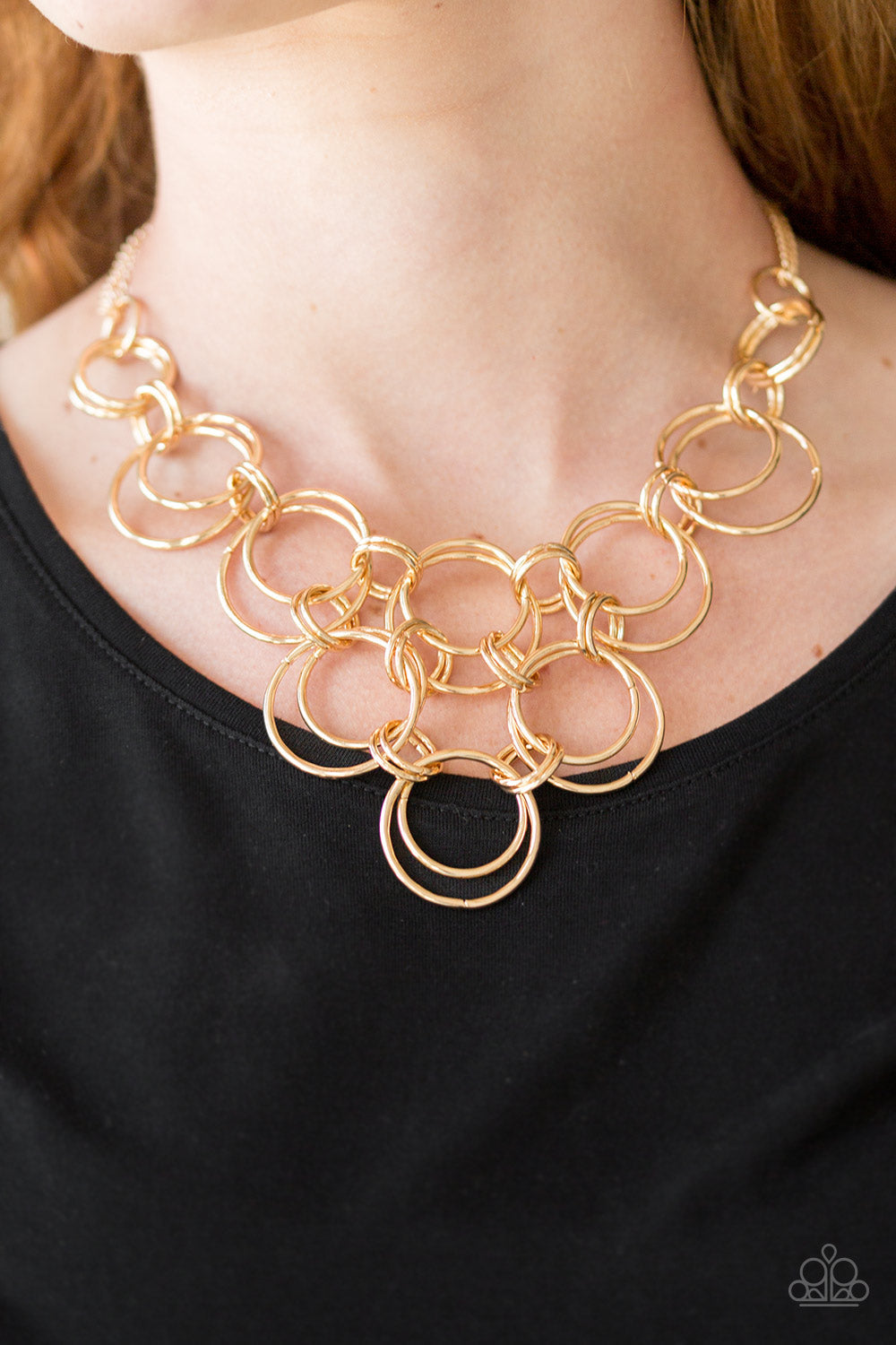 Paparazzi ~ Ringing Off The Hook - Gold Necklace