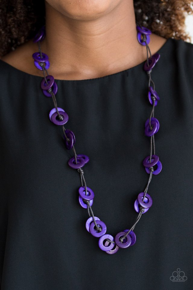 Paparazzi ~ Waikiki Winds - Purple Necklace