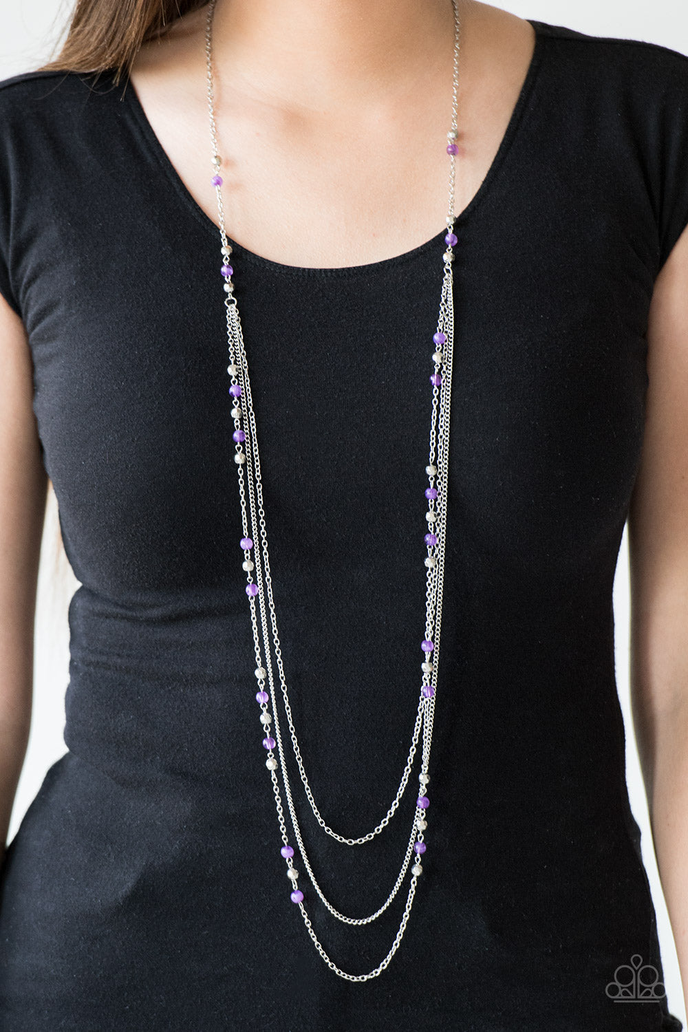 Paparazzi ~ Colorful Cadence - Purple Necklace