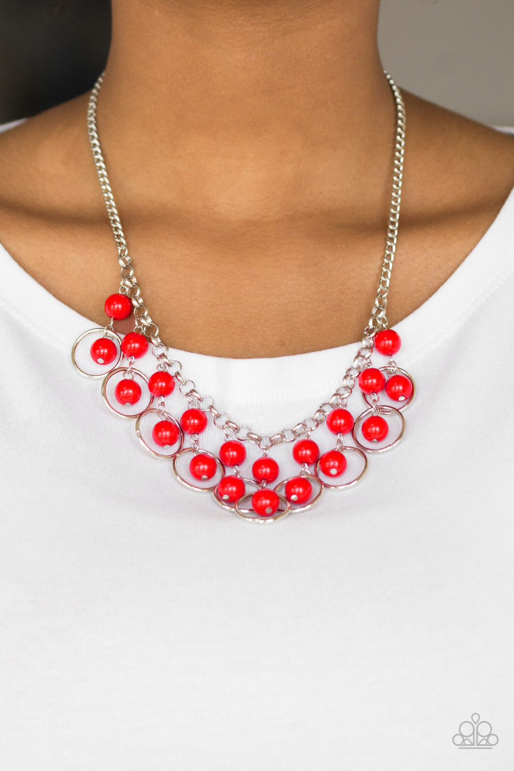 Paparazzi ~ Really Rococo - Red Necklace