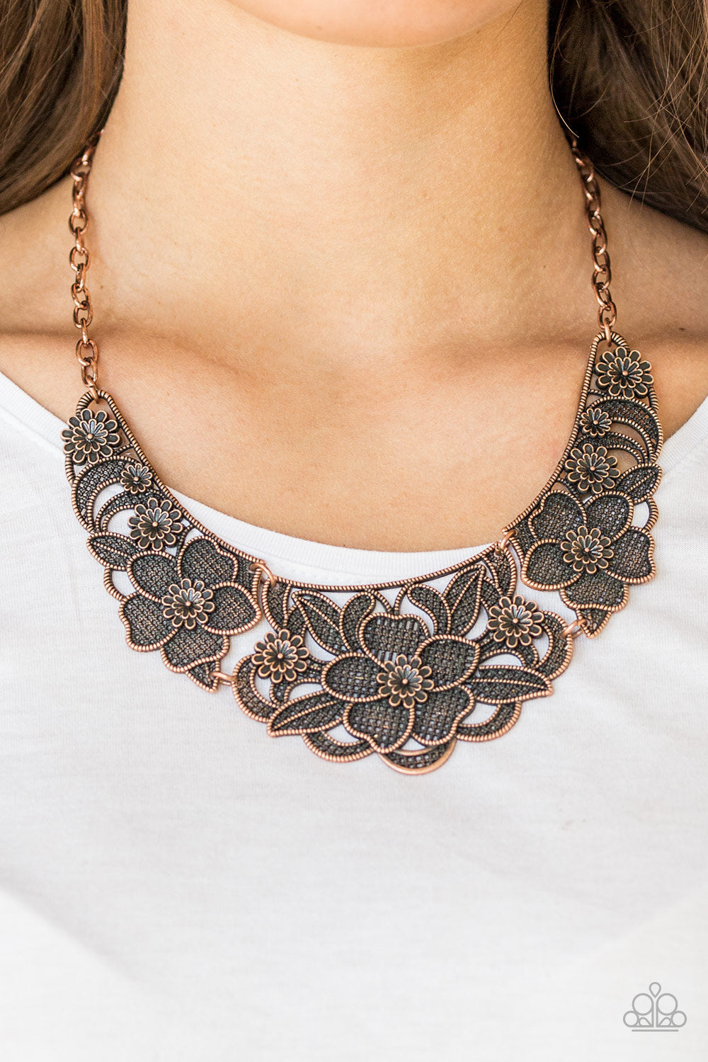 Paparazzi ~ Petunia Paradise - Copper Necklace
