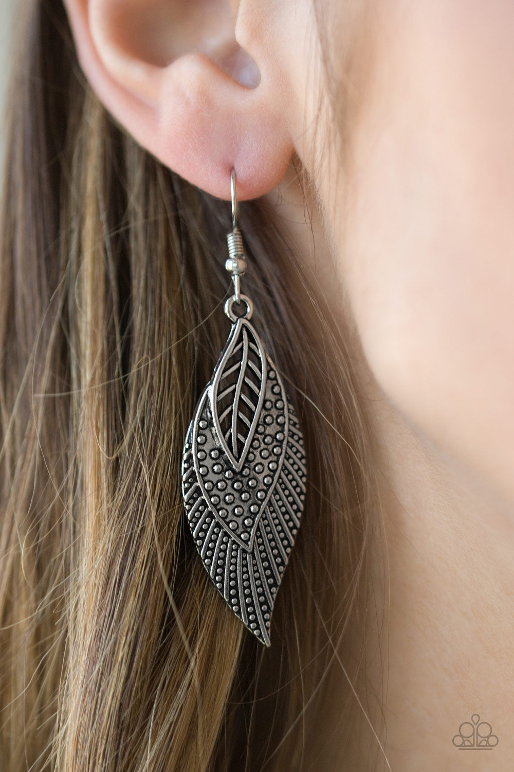 Paparazzi ~ Wind Wanderer - Silver Earrings