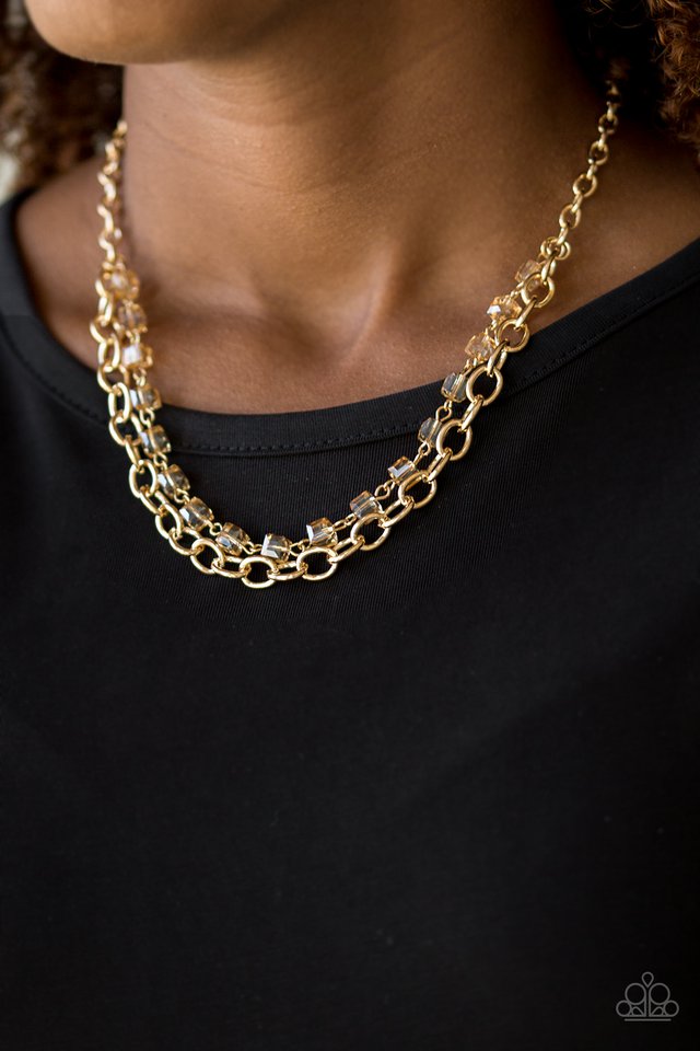 Paparazzi ~ Block Party Princess - Gold Necklace