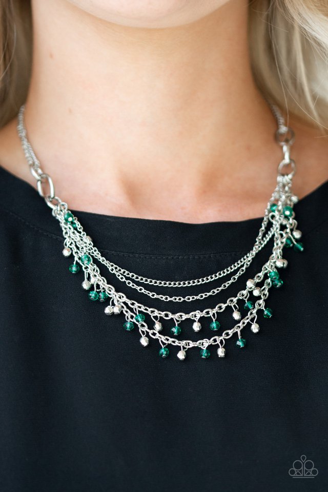 Paparazzi ~ Financially Fabulous - Green Necklace