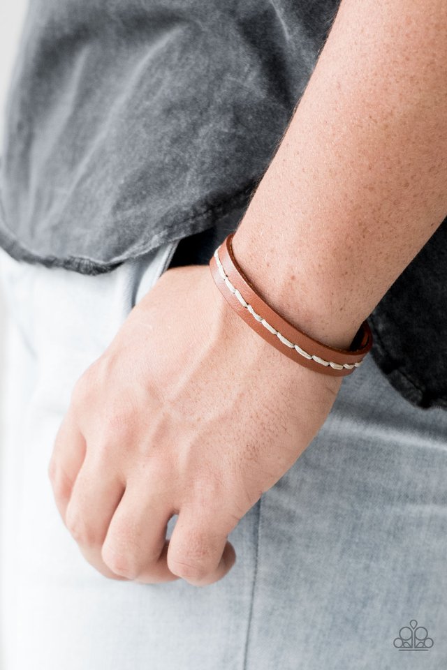 Paparazzi ~ First Class TRAVELER - Brown Bracelet