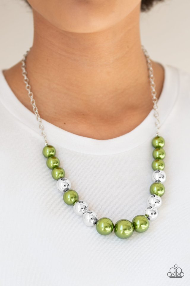 Paparazzi ~ Take Note - Green Necklace