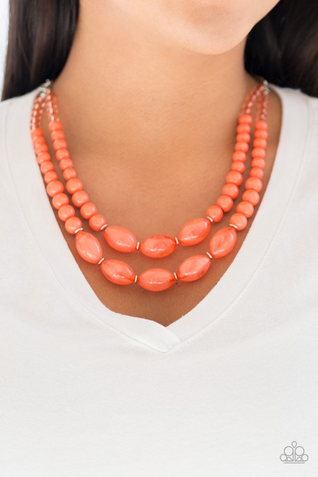 Paparazzi ~ Sundae Shoppe - Orange Necklace