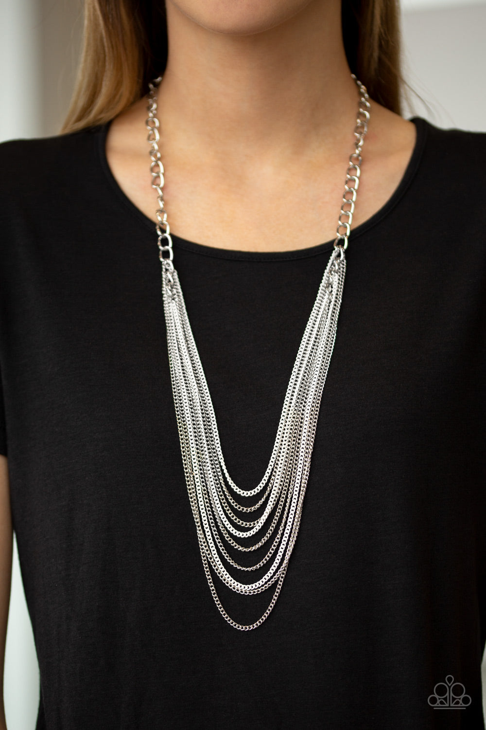 Paparazzi ~ Rebel Rainbow - White Necklace