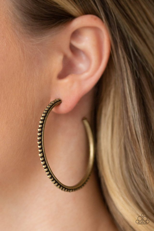Paparazzi ~ Totally On Trend - Brass Earrings