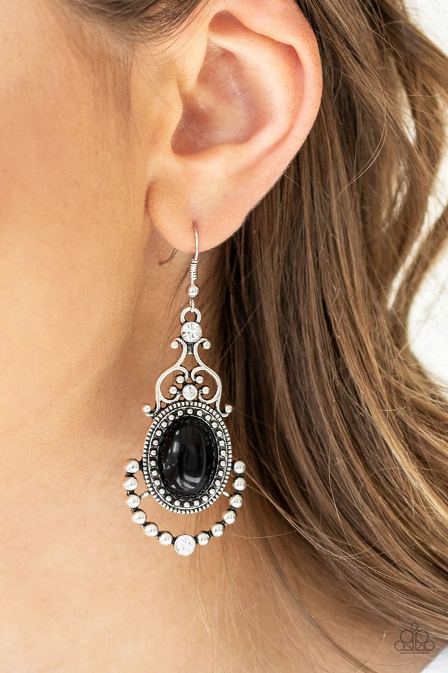 Paparazzi ~ CAMEO and Juliet - Black Earrings