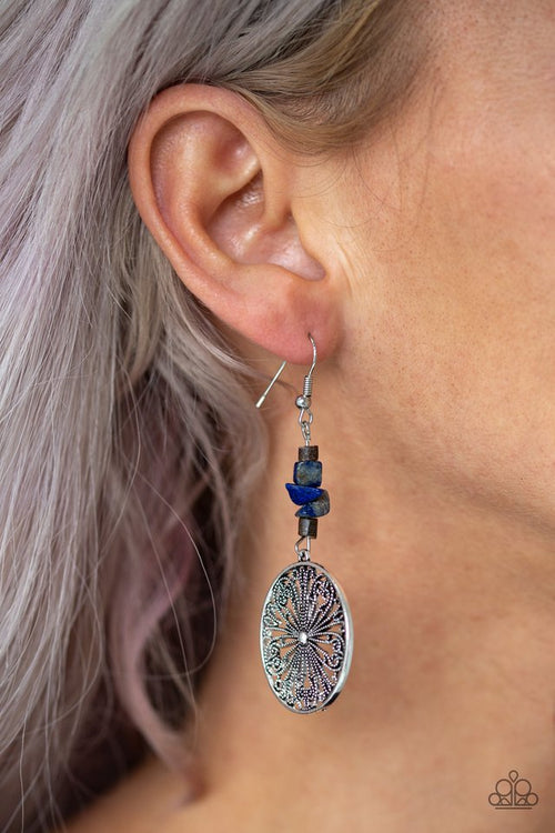 Paparazzi ~ Adobe Dweller - Blue Earrings