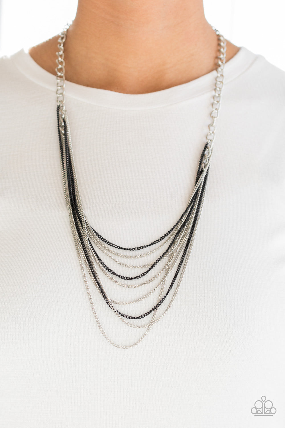 Paparazzi ~ Rebel Rainbow - Black Necklace