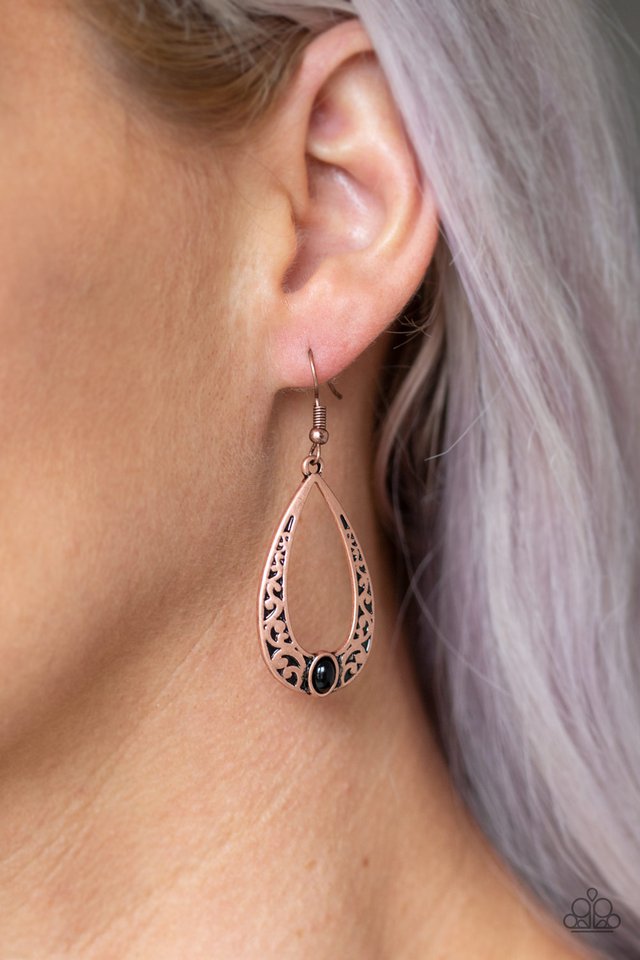 Paparazzi ~ Colorfully Charismatic - Copper Earrings