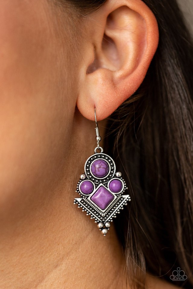 Paparazzi ~ So Sonoran - Purple Earrings