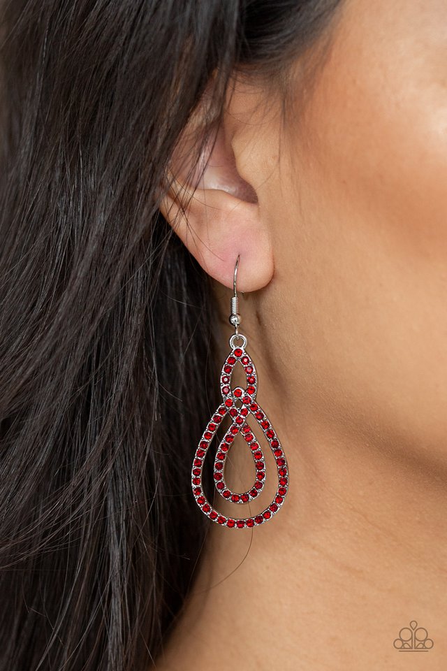 Paparazzi ~ Sassy Sophistication - Red Earrings