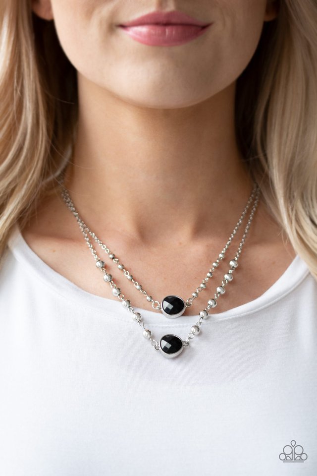 Paparazzi ~ Colorfully Charming - Black Necklace