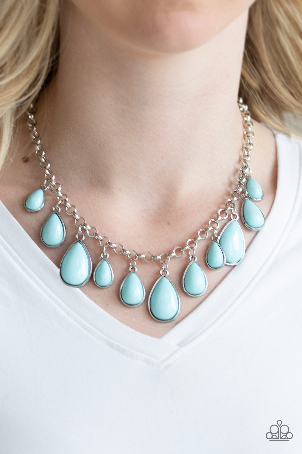 Paparazzi ~ Jaw-Dropping Diva - Blue Necklace