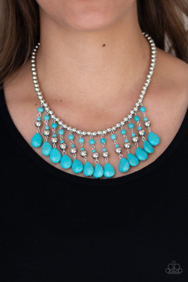 Paparazzi ~ Rural Revival - Blue Necklace