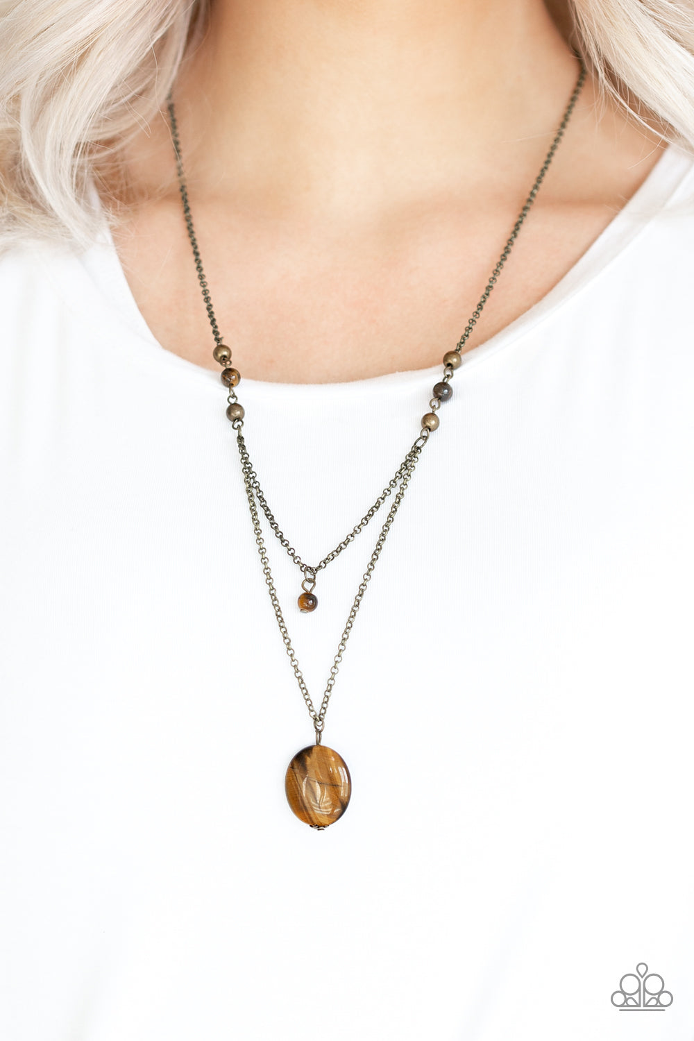 Paparazzi ~ Time To Hit The ROAM - Brass Necklace