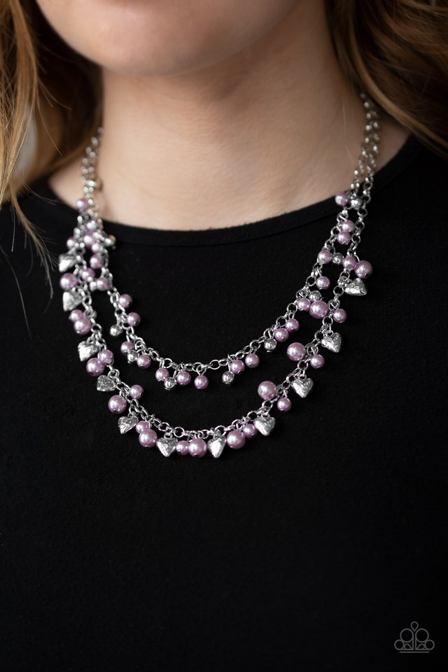 Paparazzi ~ Kindhearted Heart - Purple Necklace