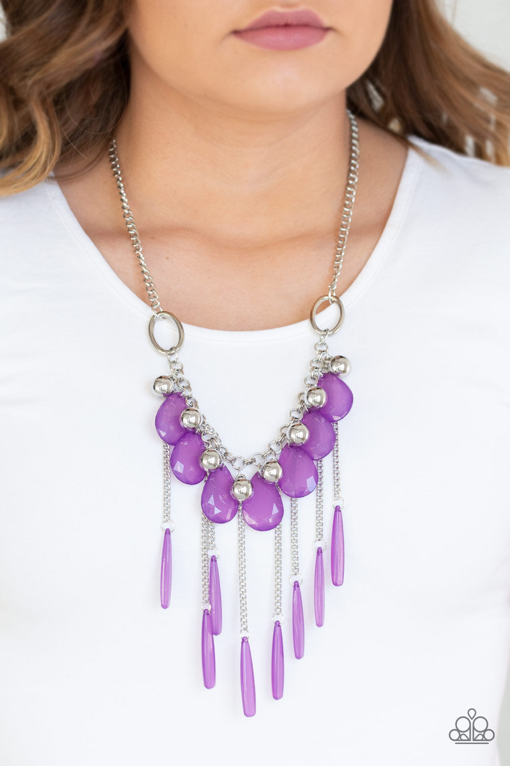 Paparazzi ~ Roaring Riviera - Purple Necklace