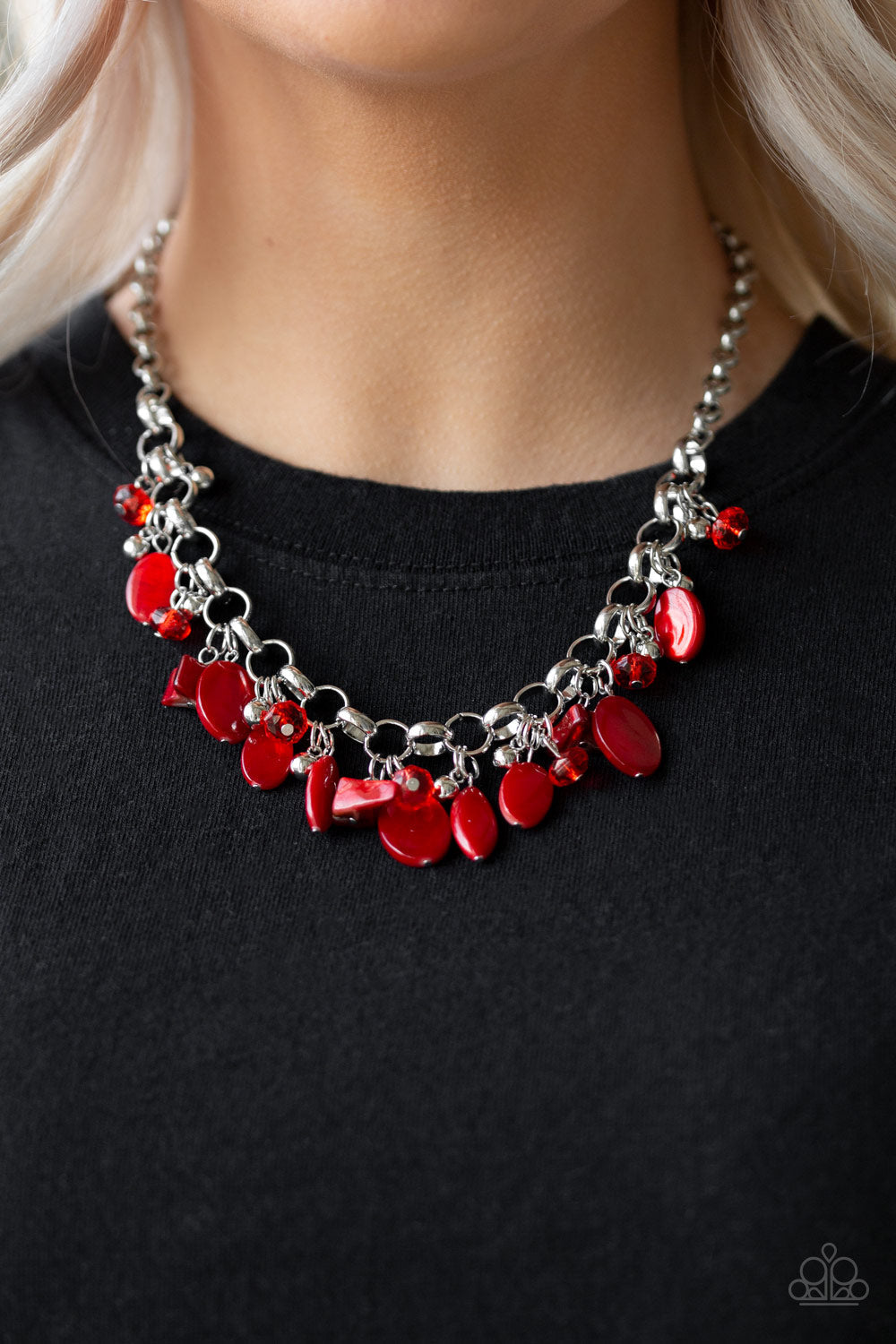 Paparazzi ~ I Want To SEA The World - Red Necklace