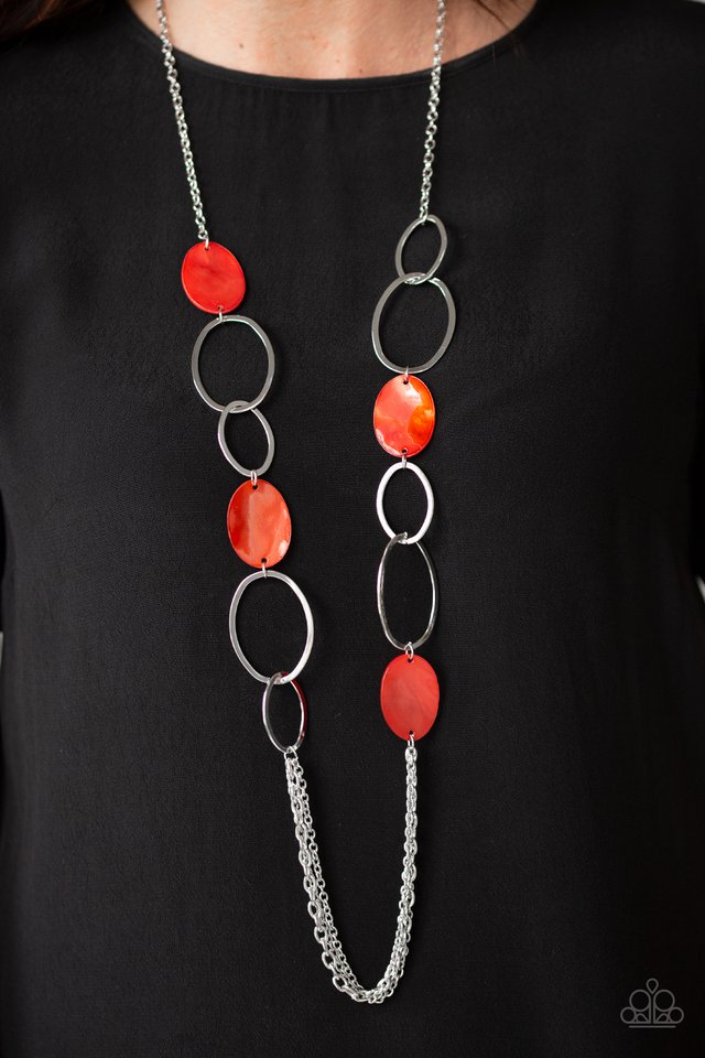 Paparazzi ~ Kaleidoscope Coasts - Red Necklace